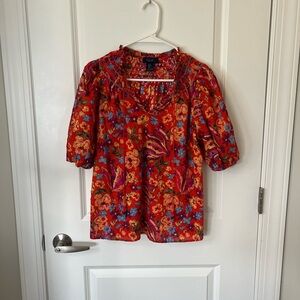 RACHEL Rachel Roy Red Floral Blouse